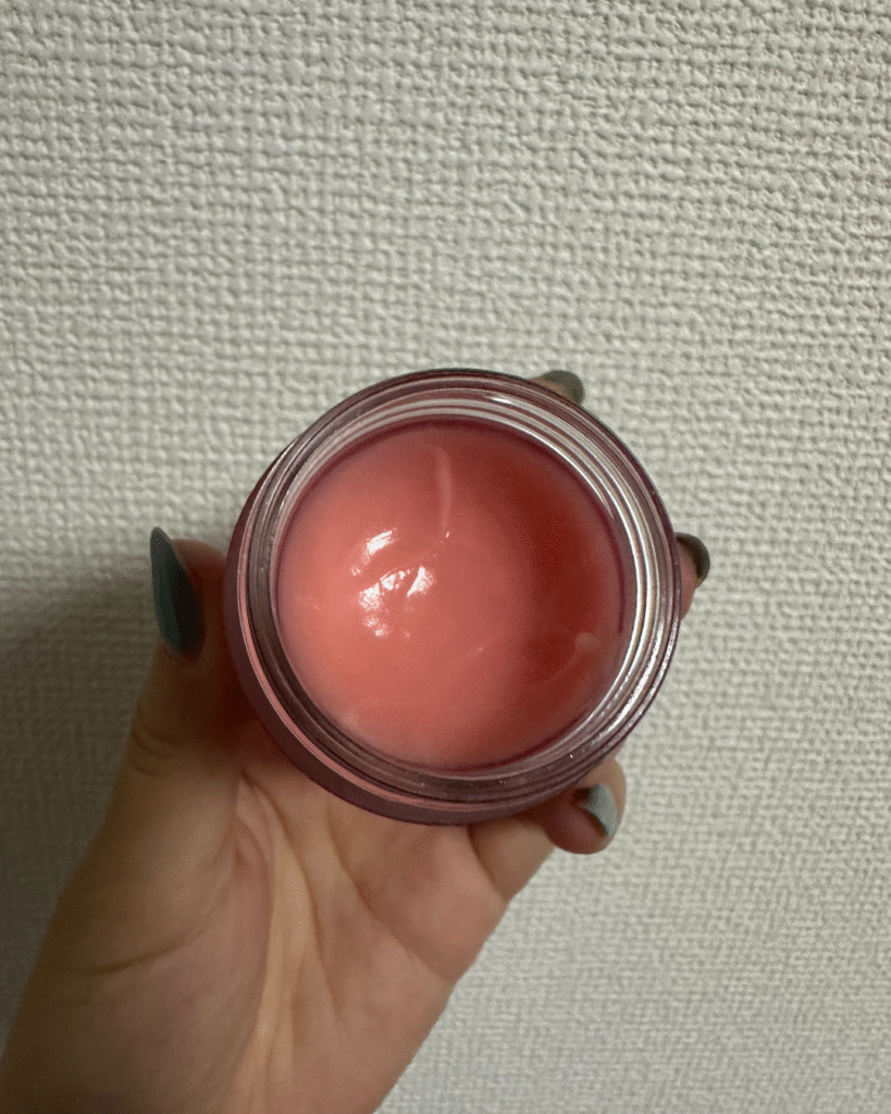 上から見た2か月使用後のラネージュリップマスク
